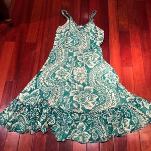 Odile green floral dress